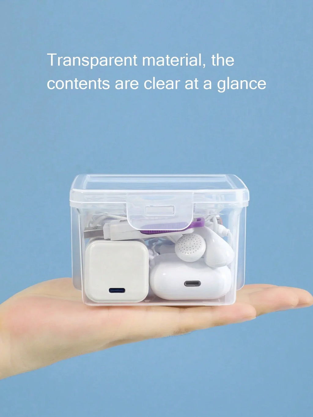 Cable & USB Organizer Storage Box | Charging Accessories Desktop Cable Organizer Qme