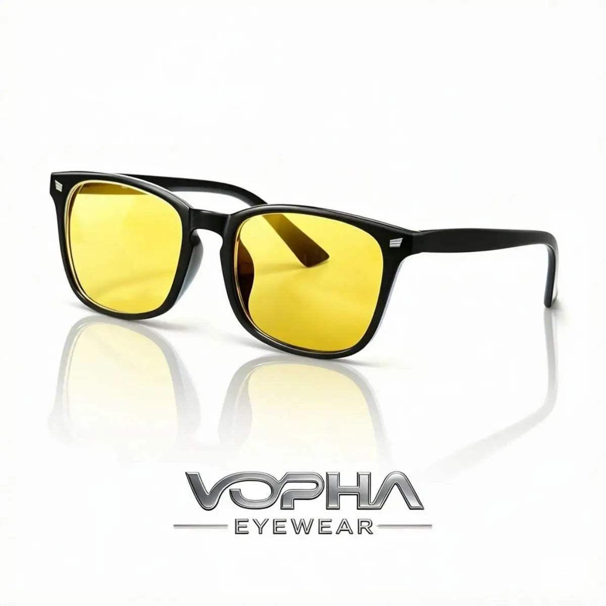 VOPHA S70 Blue Light Blocking Glasses – Night Driving & Gaming Blue Light Glasses Qst Black yellow