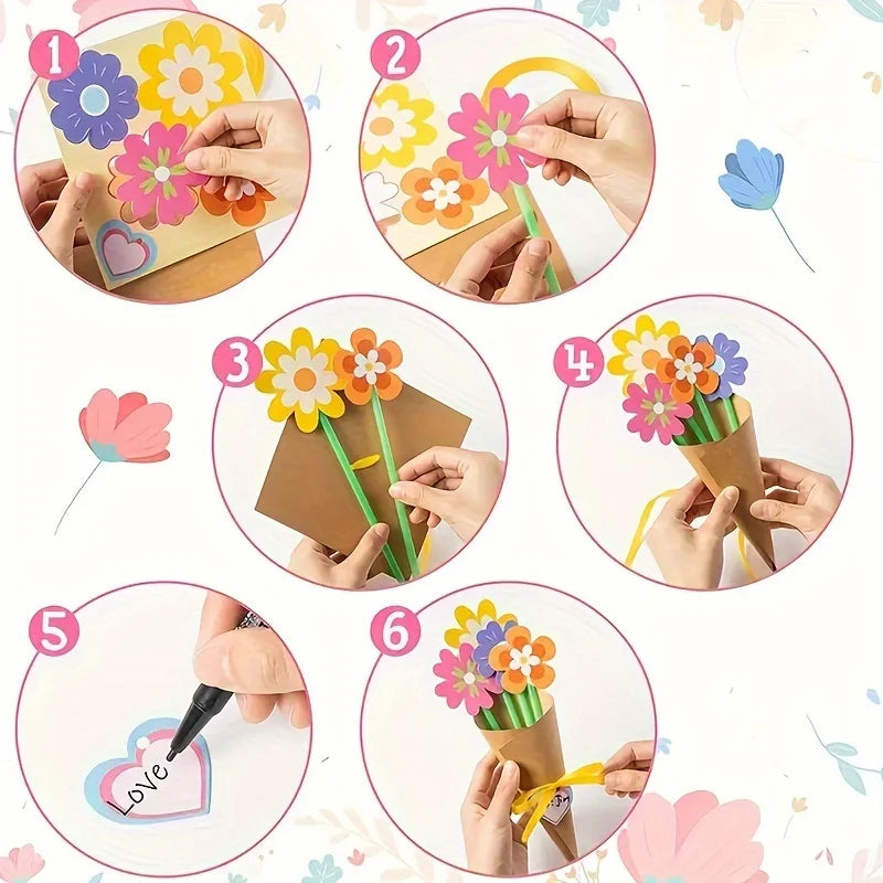 24 Fragrant Flower Greeting Cards – Party & Home Decor Set Greeting Cards Set Qme
