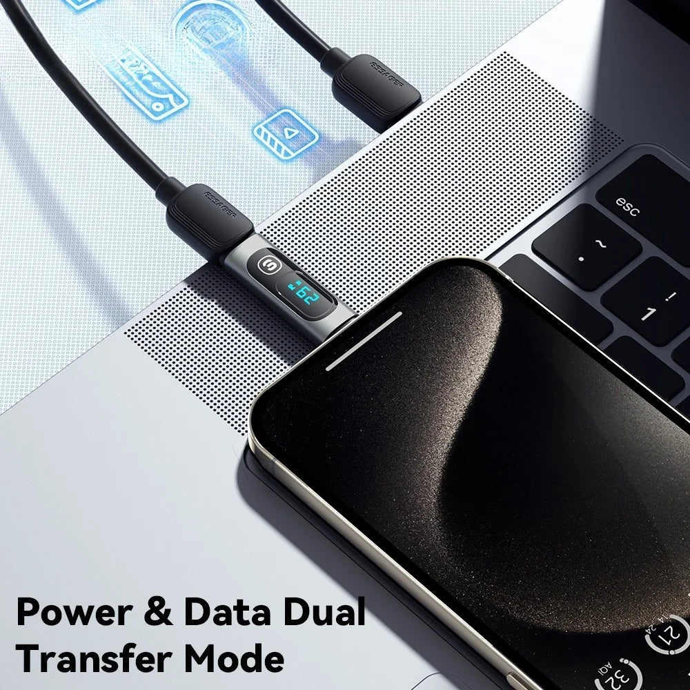 USB-C 240W OTG Adapter Fast Charging & Digital Display USB-C Charging Adapter Qme