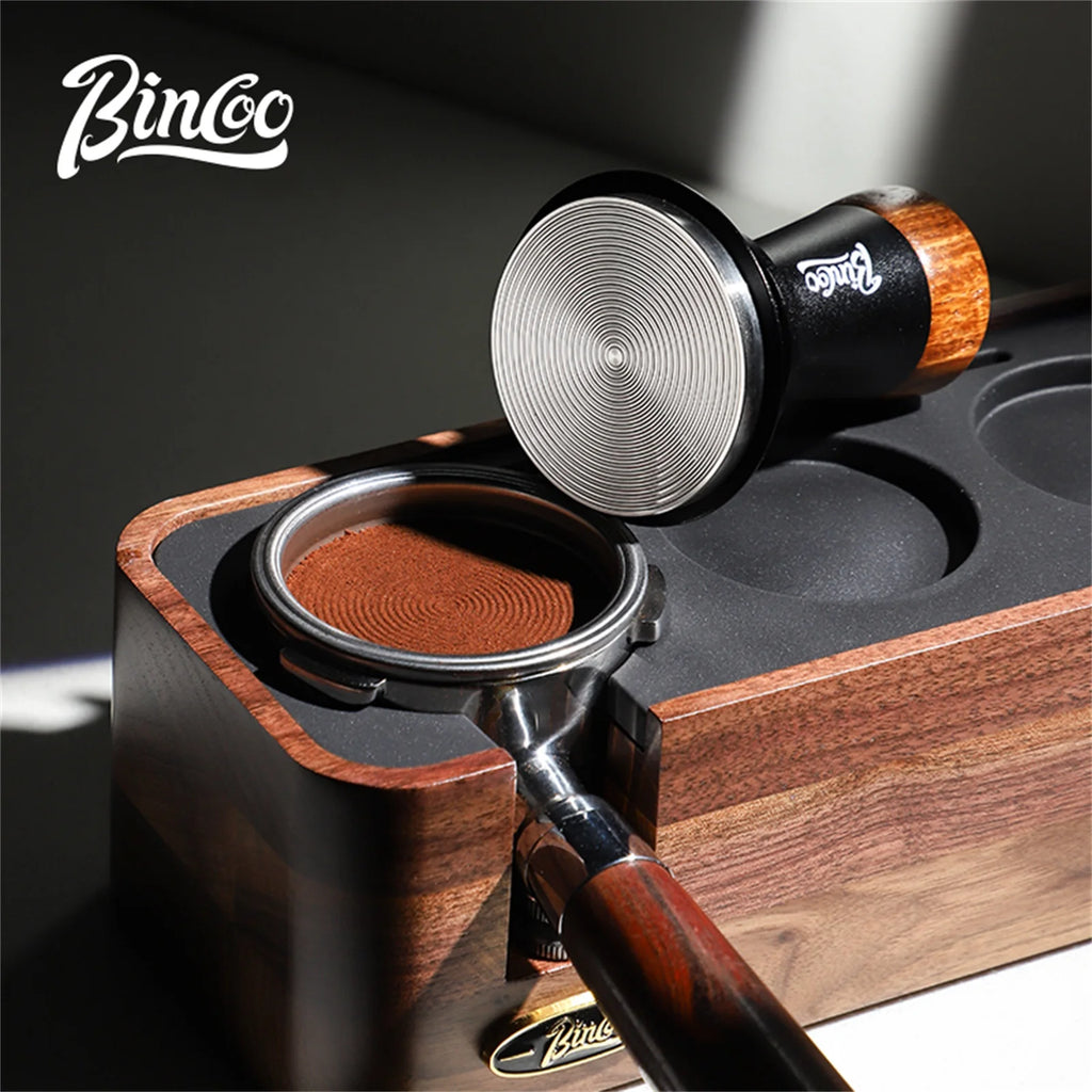 Bincoo Wooden Espresso Tamping Stand Set – 51/58mm Tamper Kit Espresso Tamping Set Qst