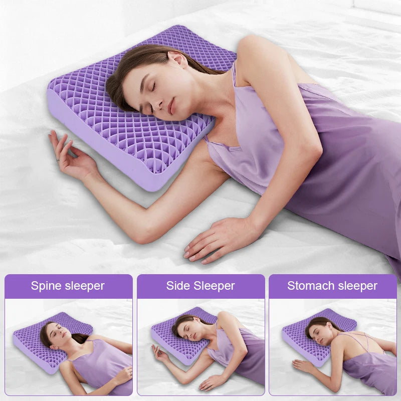 Ergonomic TPE Memory Foam Cervical Pillow for Deep Sleep Ergonomic Sleep Pillow Qst