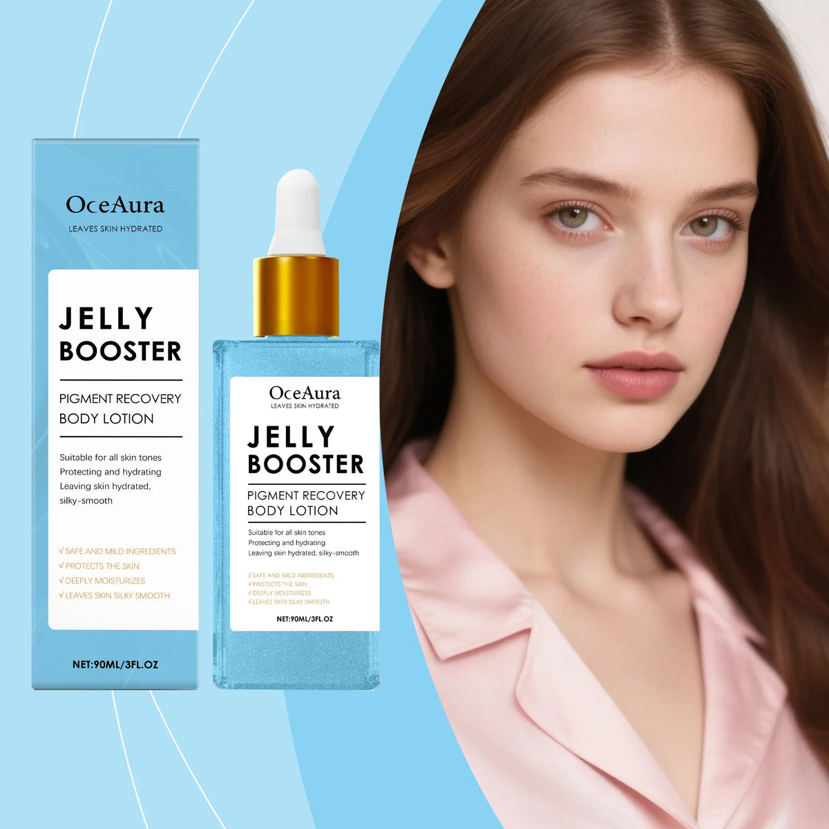 OceAura Niacinamide Brightening Body Lotion – 90ml Moisturizer Body Brightening Lotion Qst