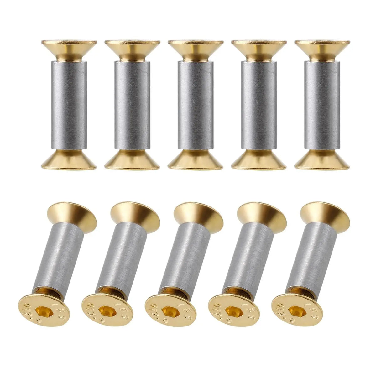 Stainless Steel Knife Handle Bolt Rivets Screws – 10 Sets DIY Knife Handle Fasteners Qst as picture 6MM-7-10PCS
