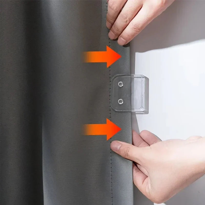 Self-Adhesive Shower Curtain Clips – Plastic Edge Holder Shower Curtain Clips Qme