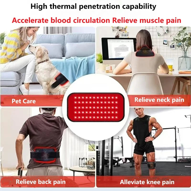 Red Light Therapy Belt 660nm 850nm Infrared LED Wrap Light Therapy Belt Qst