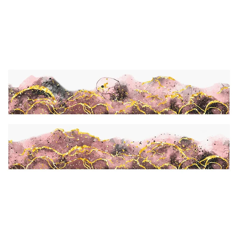 Watercolour Swoosh Washi Tape 2m | DIY Scrapbook Journal Decorative Washi Tape Qme 2