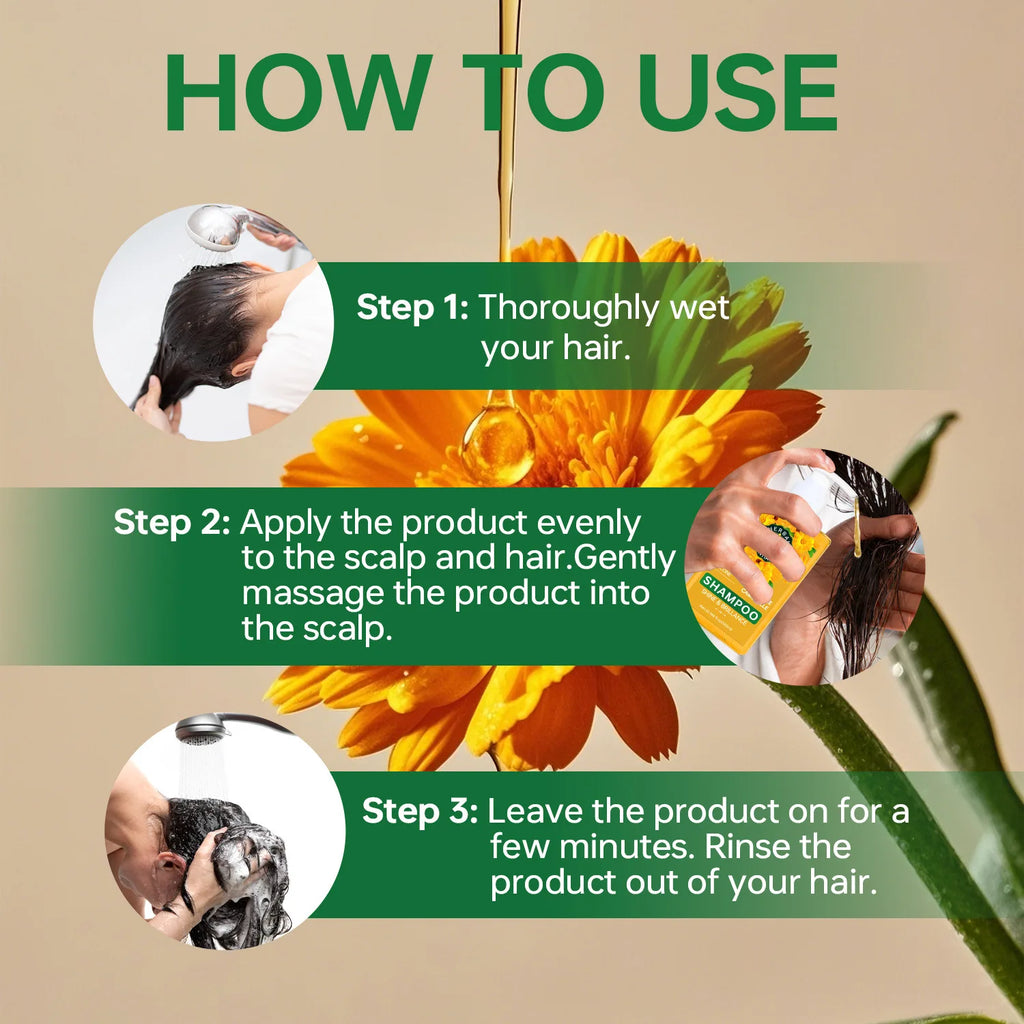 Herbal Essential Oil Shampoo – Chamomile, Aloe & Passion Fruit 300ml Herbal Hair Shampoo Qst