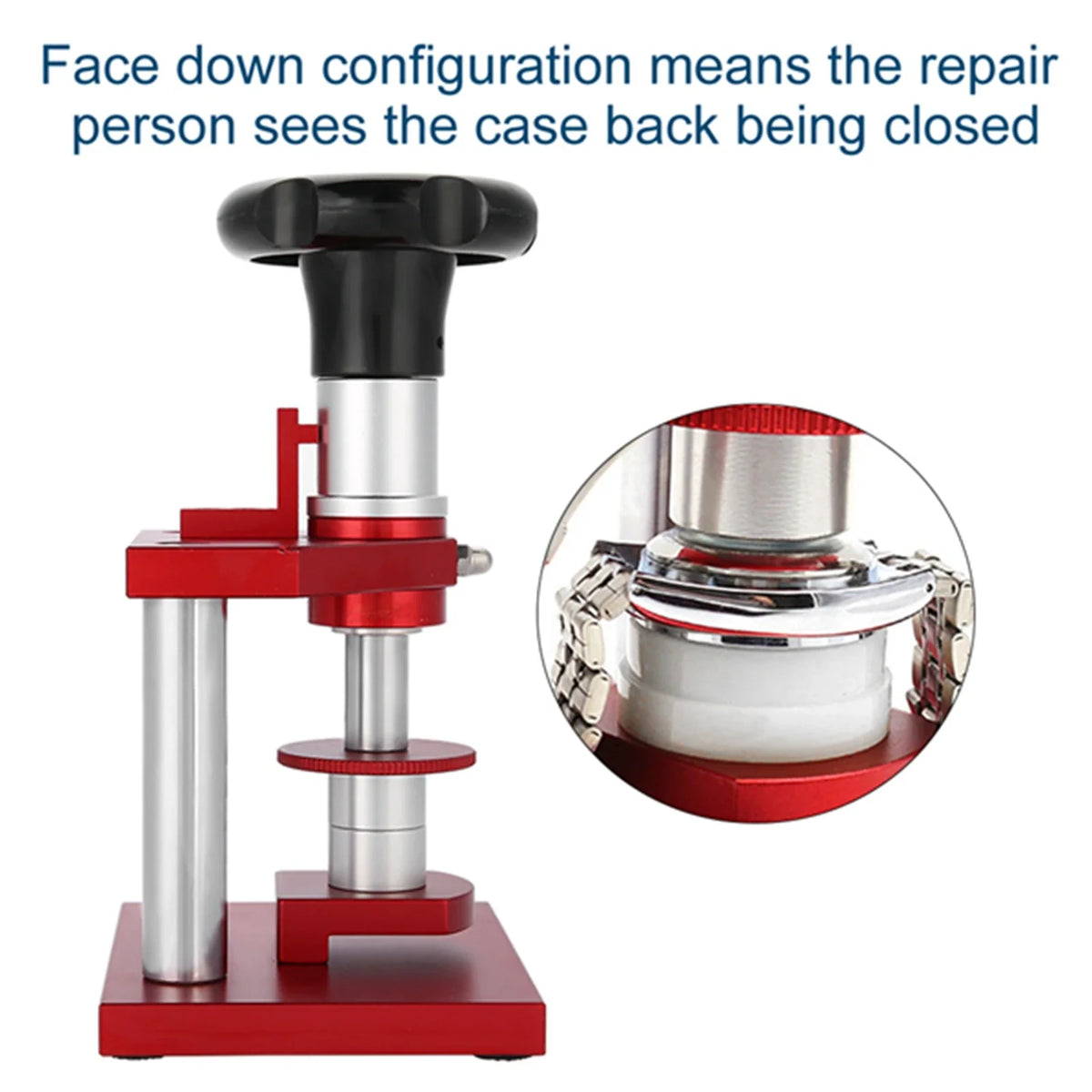 Watch Back Case Press Tool with 20 Dies – Crystal Bezel Kit Watch Repair Press Tool Qme