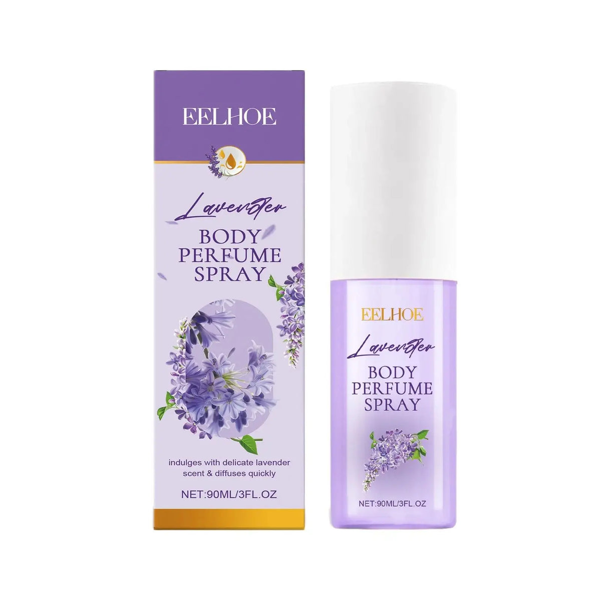 EELHOE Lavender Aromatherapy Body Fragrance Spray – Long Lasting Body Fragrance Spray Qst 90ml