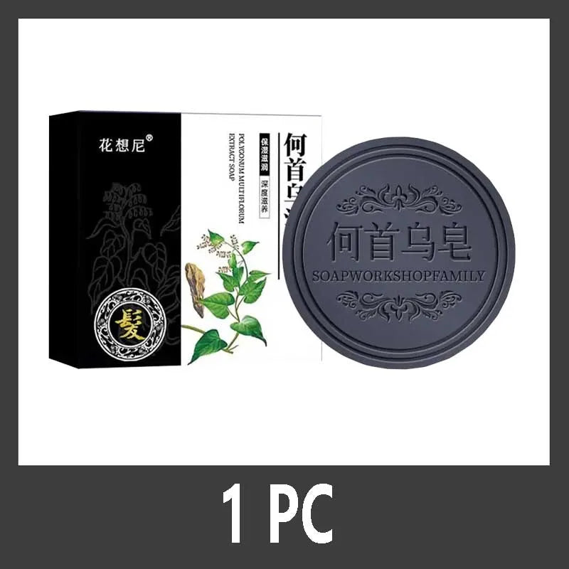 Hair Darkening Shampoo Bar – Nourishing Gray & White Hair Soap Hair Darkening Shampoo Bar Qme 1PC