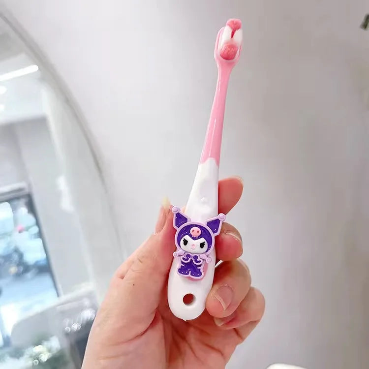 Hello Kitty Kuromi Soft-Bristle Toothbrush – Cartoon Design Character Toothbrush Qme 10