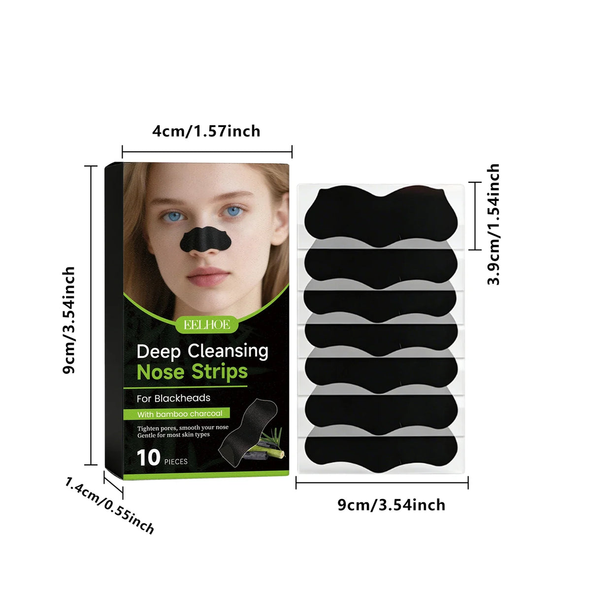 Charcoal Nose Cleansing Patch – Deep Pore Purifying Strip Nose Cleansing Patch Qme