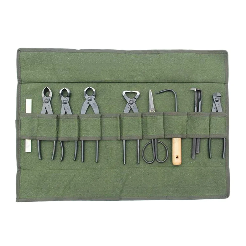 Japanese Bonsai Tool Canvas Roll Bag – 600×430mm Storage Case Tool Roll Bag Qme
