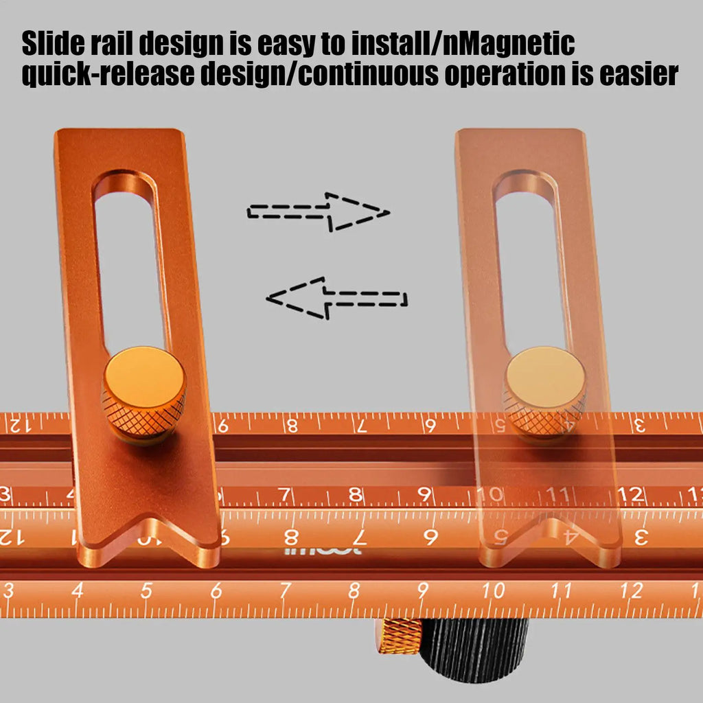 4-Sided Magnetic Marking Gauge – Precision Carpentry Ruler Marking Gauge Qme