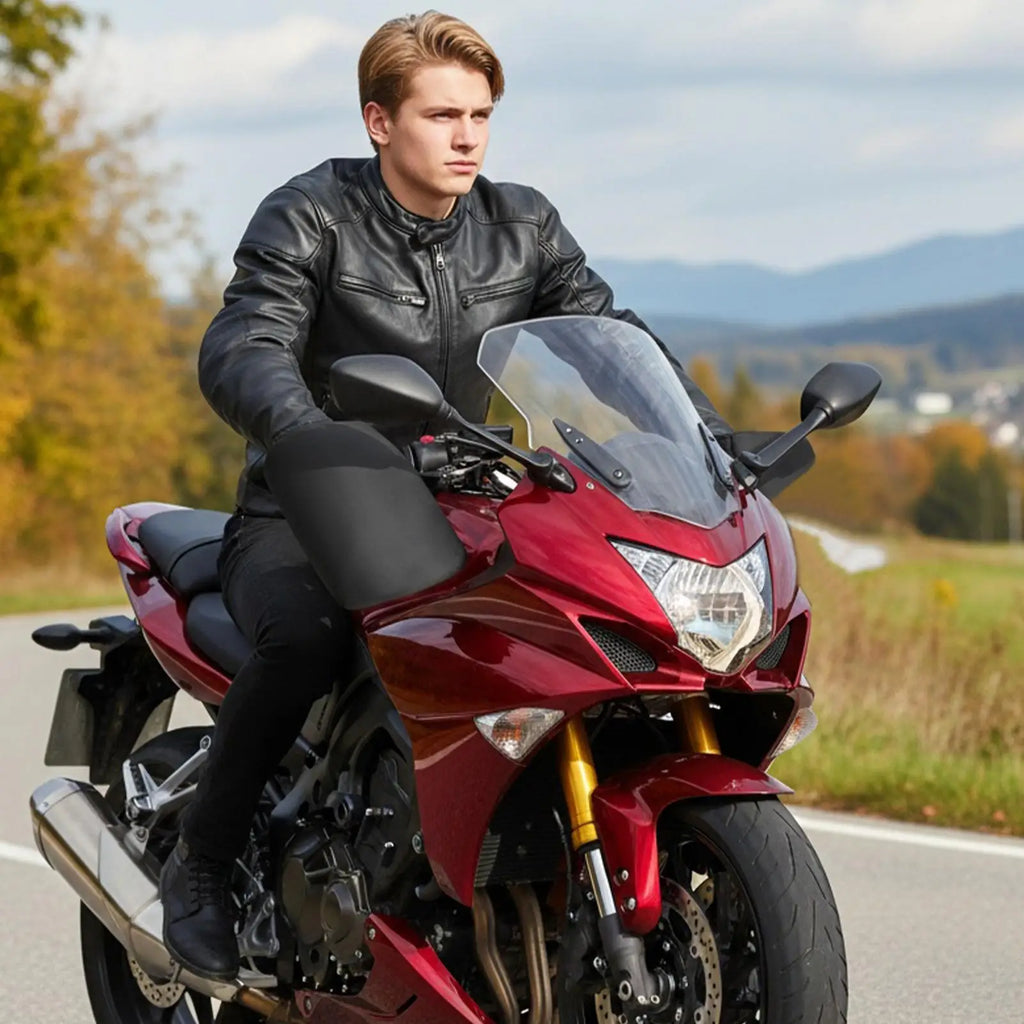 Men's Thermal Motorcycle Mittens – Non-Slip Touch Screen Thermal Motorcycle Mittens Qme