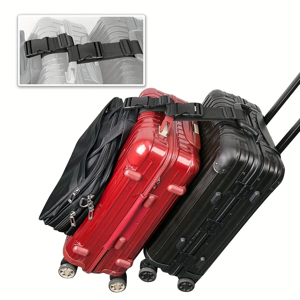 Adjustable Luggage Strap with Buckle | Travel Suitcase Belt Luggage Strap Qme