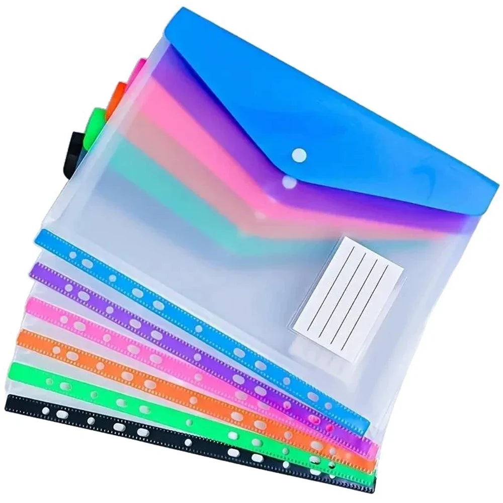 A4 High-Capacity Loose-Leaf File Bags 11-Hole Rings – 6 Pack Loose-Leaf File Bags Qme