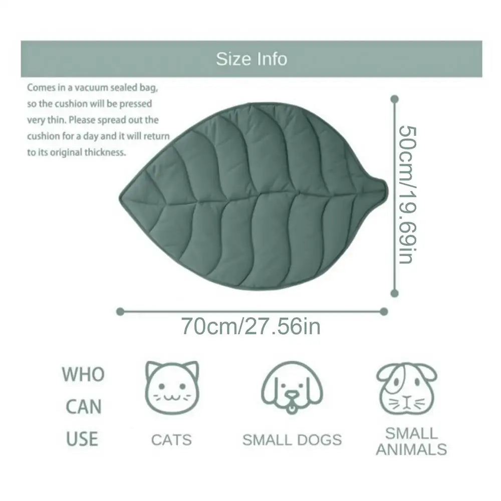 Cooling Leaf-Shape Pet Mat – Non-Slip, Portable Dog & Cat Bed Pet Cooling Mat Qme as shown