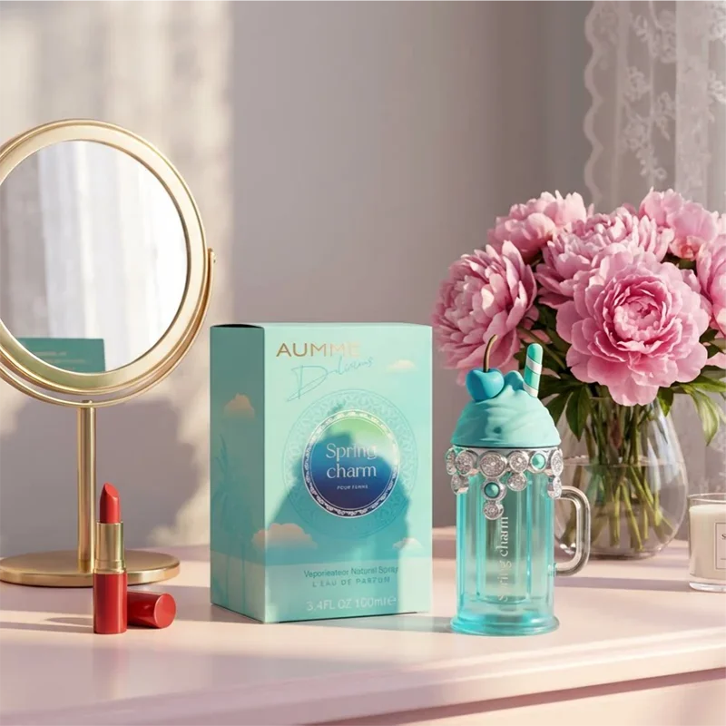 Sweet Floral Fruity EDT Fragrance Spray – Ice Cream Bottle 100ml Eau de Toilette Spray Qme
