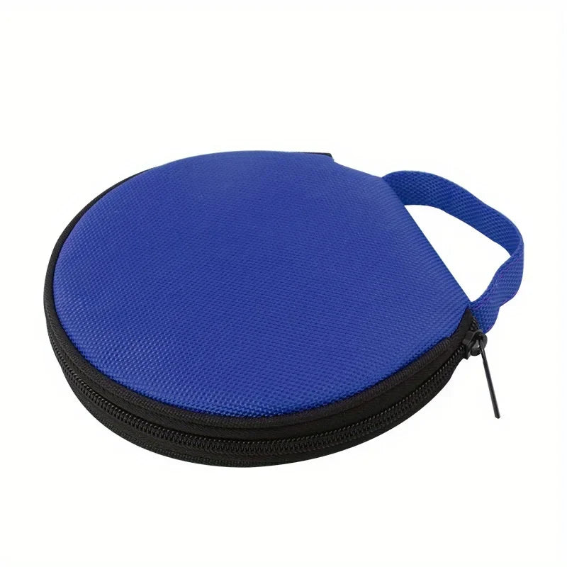 Portable Round CD DVD Storage Case – Oxford Cloth Wallet Holder CD DVD Storage Case Qme