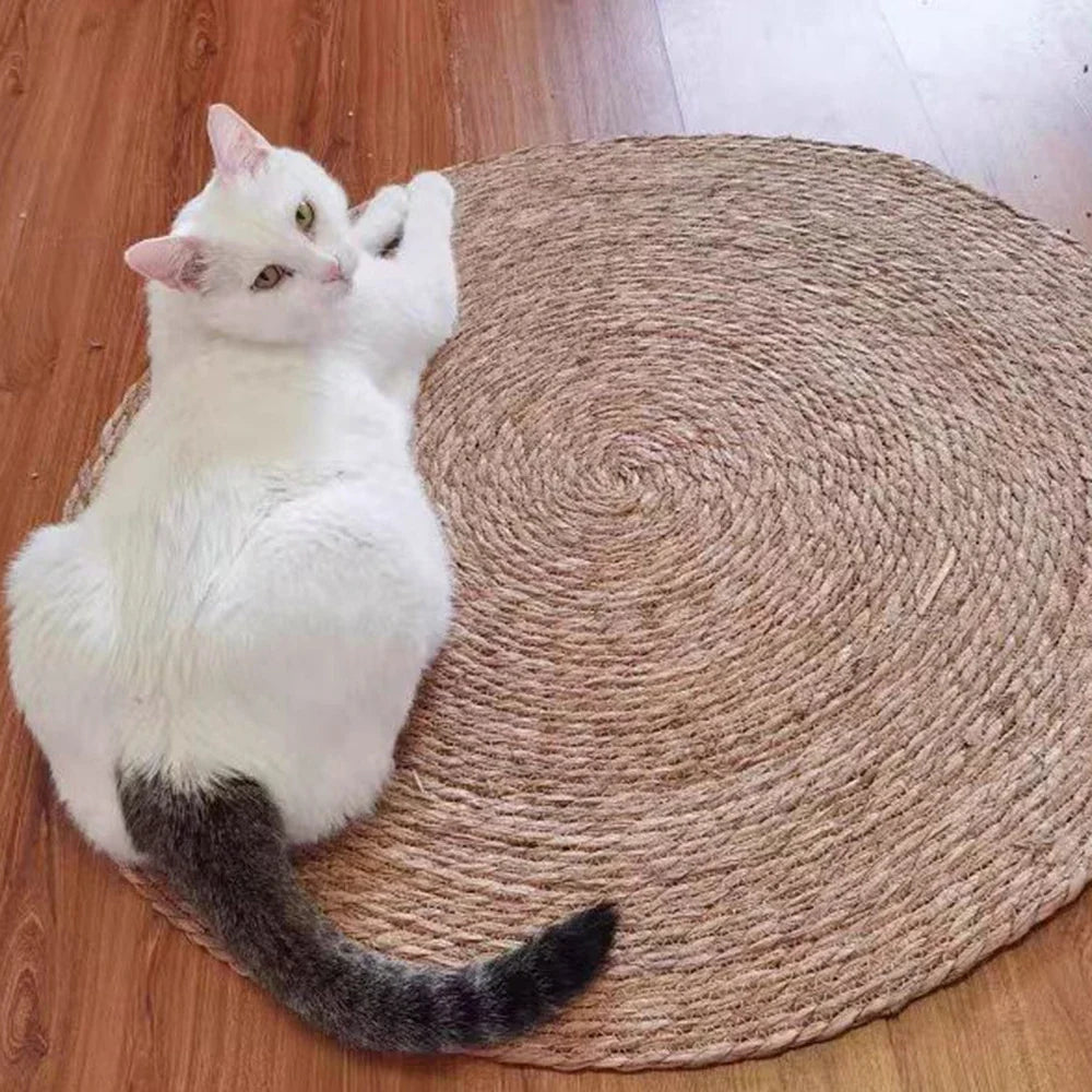 Rattan Cat Scratcher Mat Board – Nail Care & Furniture Guard Cat Scratcher Mat Qme