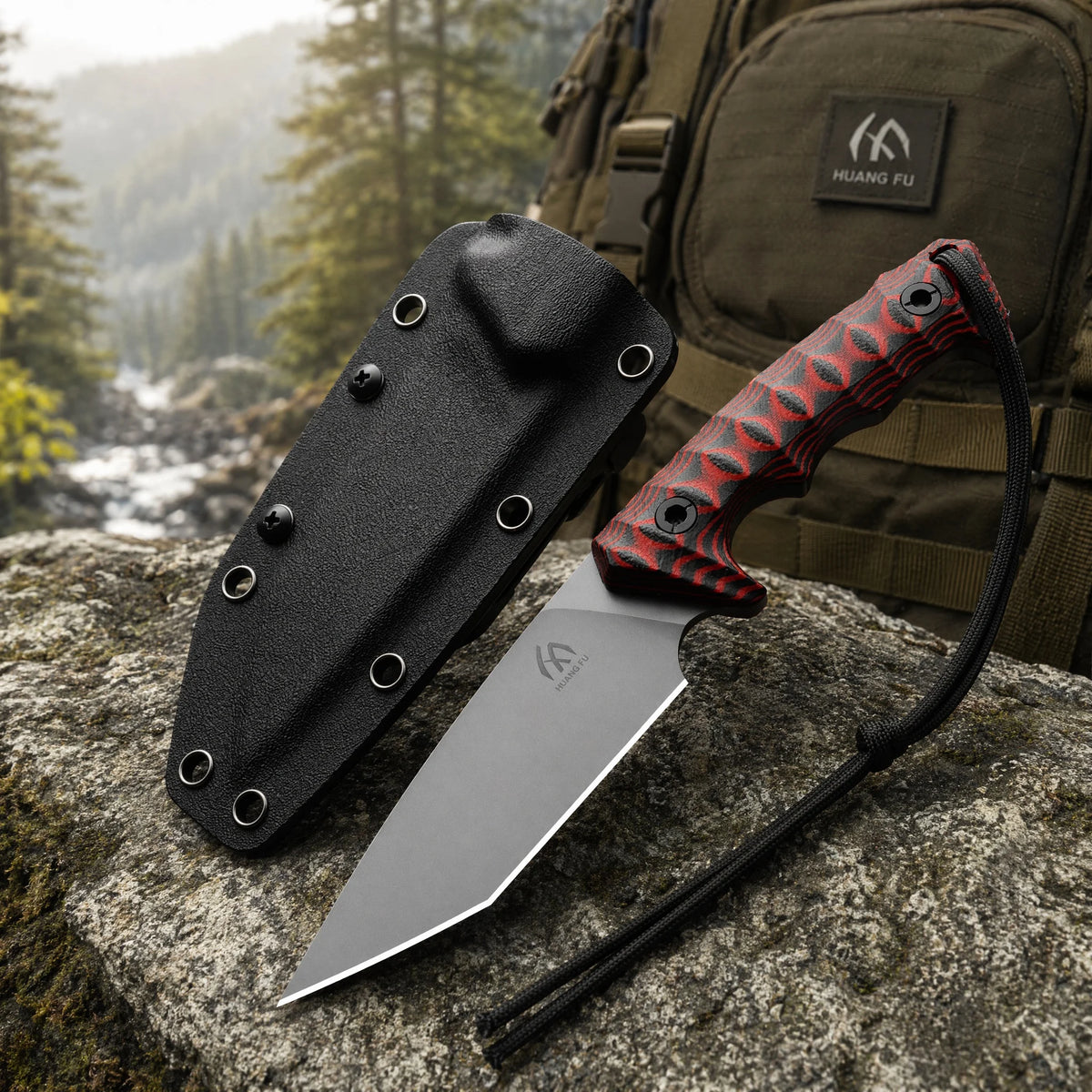 HUANGFU Multifunctional Outdoor Knife – Camping, Hiking & Garden Outdoor Multi Knife Qst