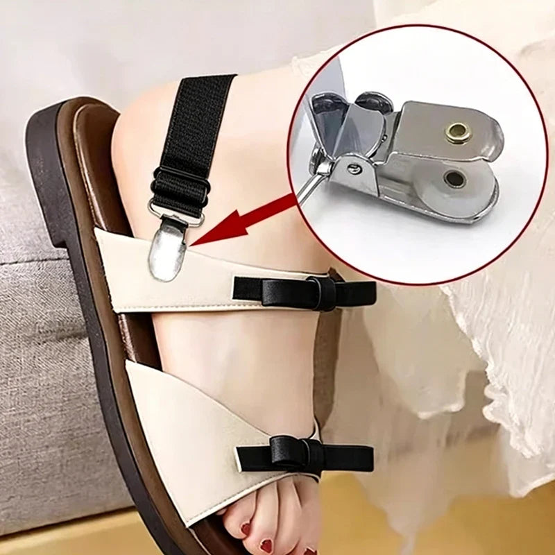 Adjustable Elastic Heel Straps for Slippers & Sandals | Nylon Shoe Heel Straps Qme