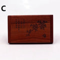Red Sandalwood 2-in-1 Folding Comb & Mirror Compact Folding Comb Mirror Qme C