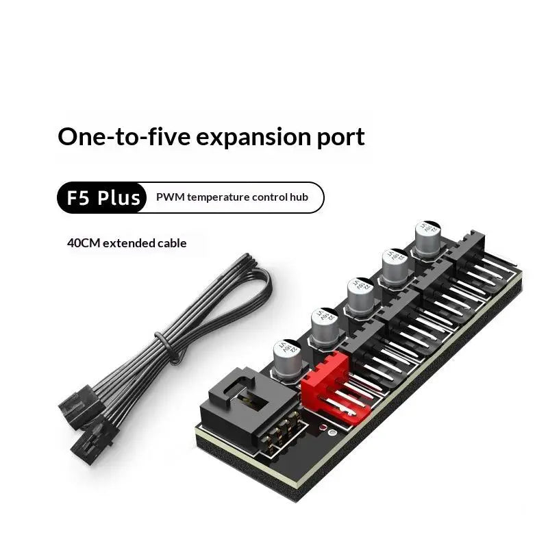 5-Way 4 Pin PWM Fan Hub Splitter Cable | Multi-Fan Expansion PWM Fan Hub Splitter Qme