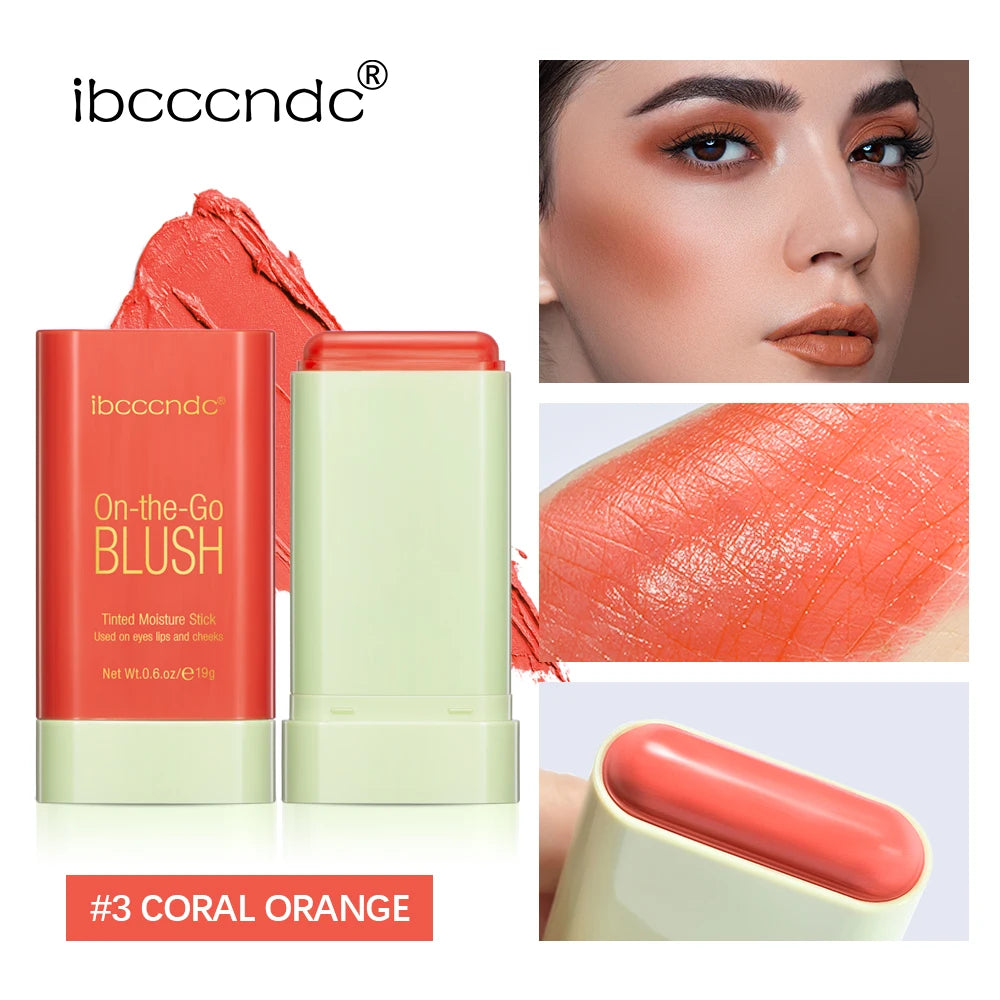 ibcccndc Cream Blush Stick – Multi-Use Lips & Cheeks, 3 Shades Cream Blush Stick Qst