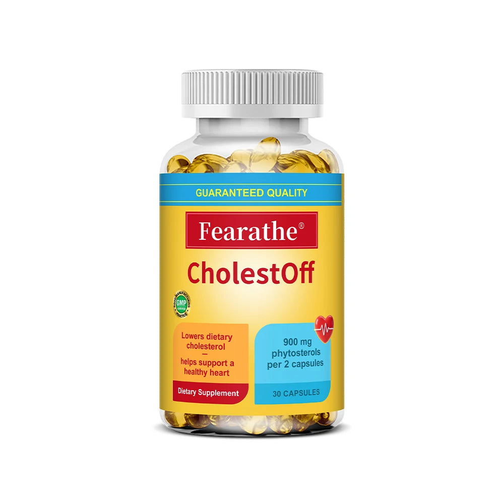 Fearathe Cholesterol Support Supplement – 120 Capsules Cholesterol Supplement Qst 30 count-1 bottle