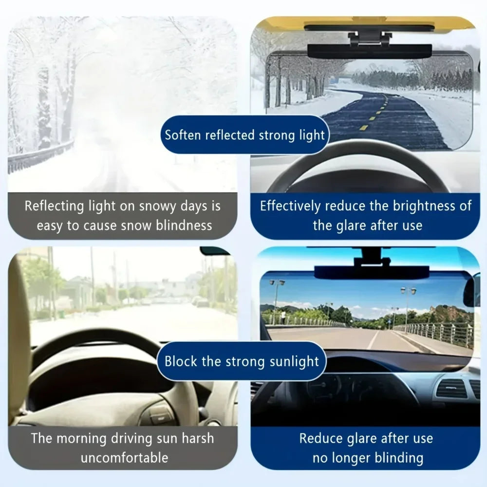 Adjustable Polarized Car Sun Visor Extension – Anti-UV & Glare Car Sun Visor Extension Qme