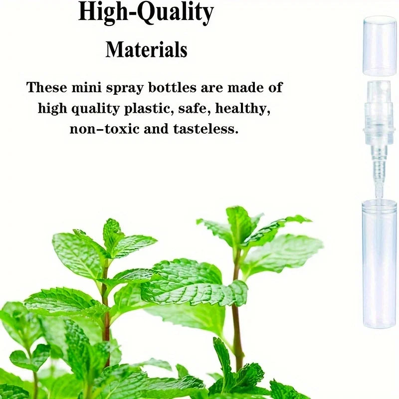 100 BPA-Free Clear Refillable Travel Spray Bottles 2ml 3ml Travel Spray Bottles Qme