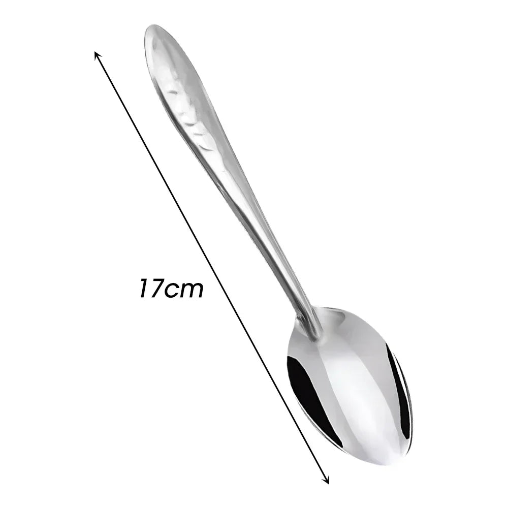 Stainless Steel Long Handle Spoon – Soup, Dessert & Scoop Kitchen Spoon Utensil Qme