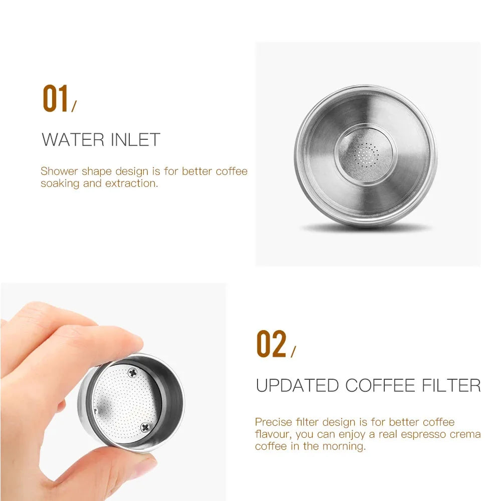Reusable Stainless Steel Coffee Capsules for Illy X7.1 X8 X9 Refillable Coffee Pods Qst