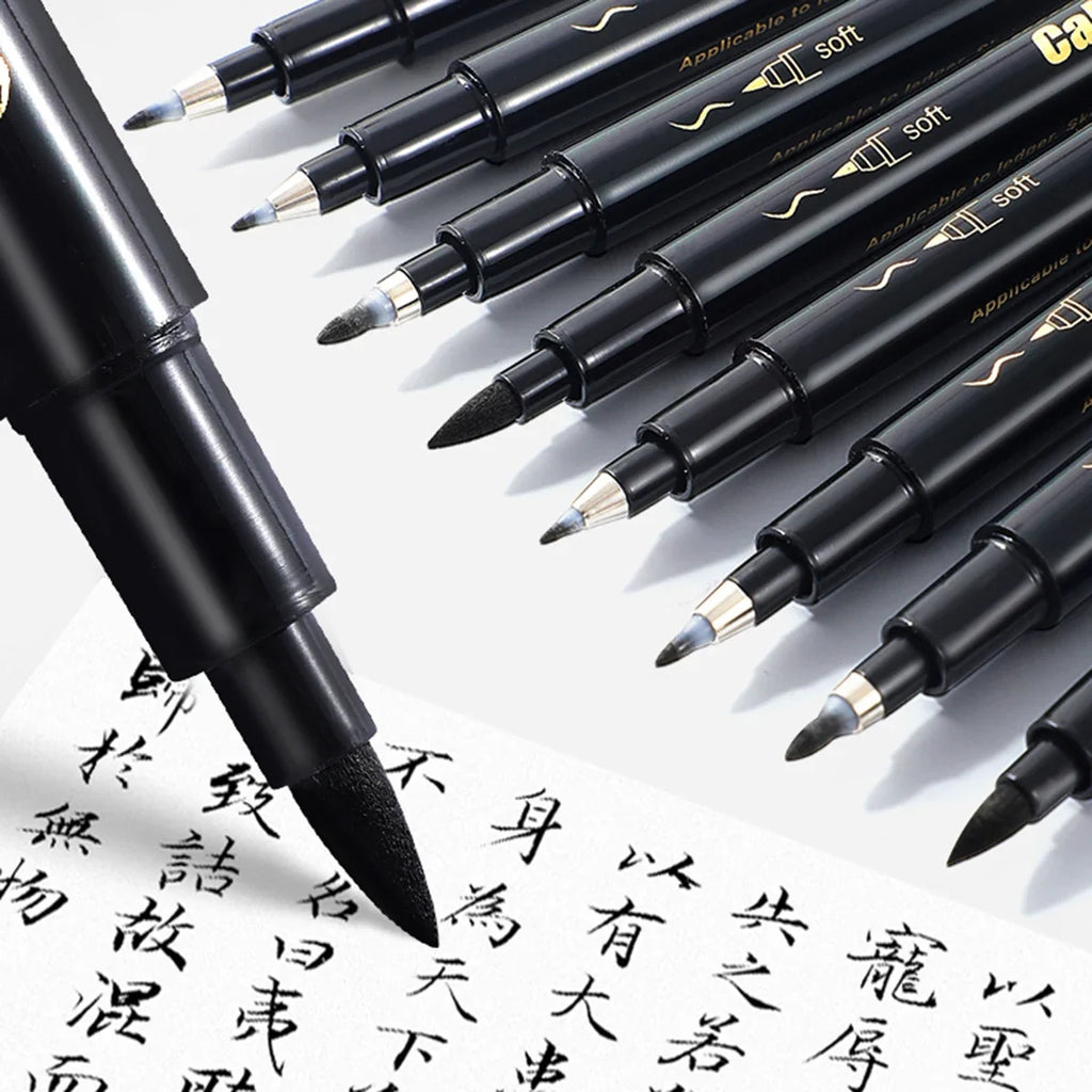 Black Calligraphy Brush Marker Pens – Art & Craft Writing Set Calligraphy Brush Pens Qme