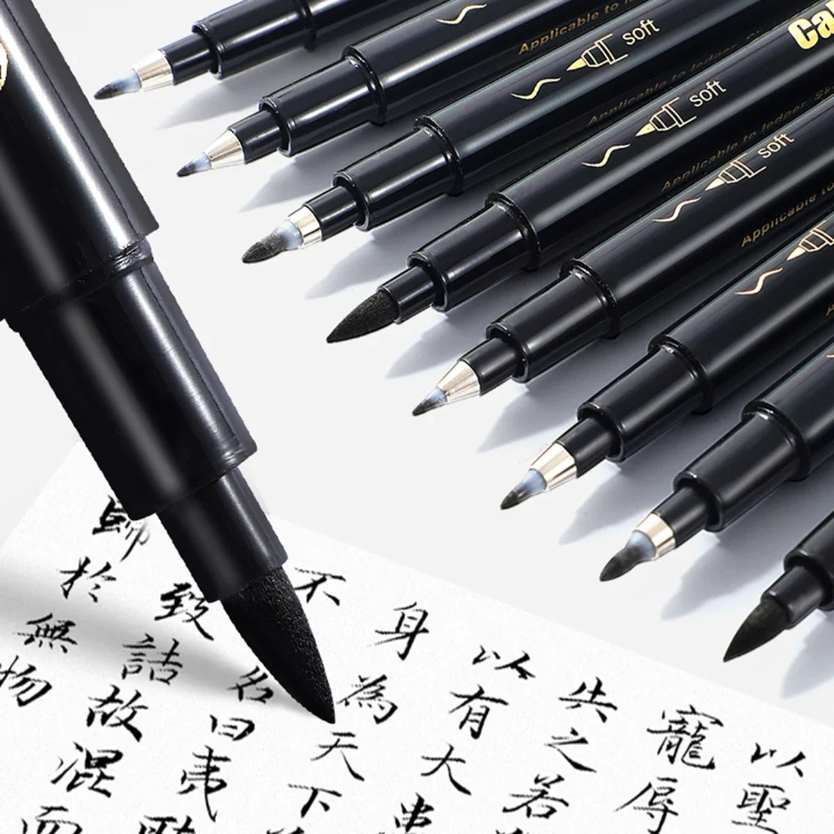 Black Calligraphy Brush Marker Pens – Art & Craft Writing Set Calligraphy Brush Pens Qme