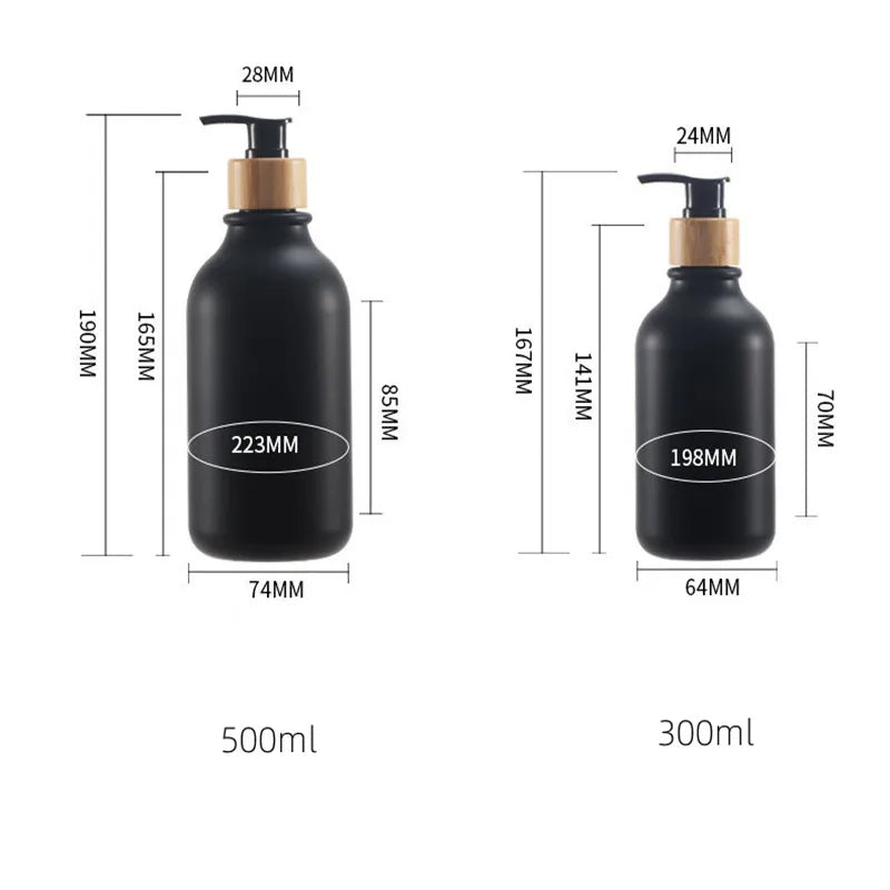 Wood Pump Soap Dispenser Bottle – Refillable Liquid Container Soap Dispenser Qme