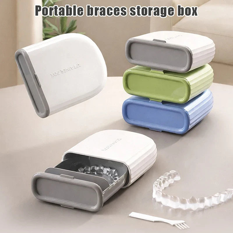 Portable Sealed Retainer & Aligner Travel Case | 3 Colors Retainer Travel Case Qme