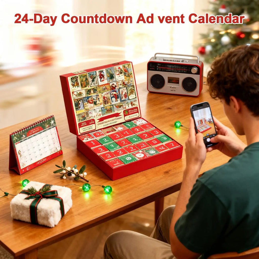 Christmas Advent Calendar 2025 – 24-Day Jigsaw Puzzle Countdown Advent Puzzle Calendar Qme