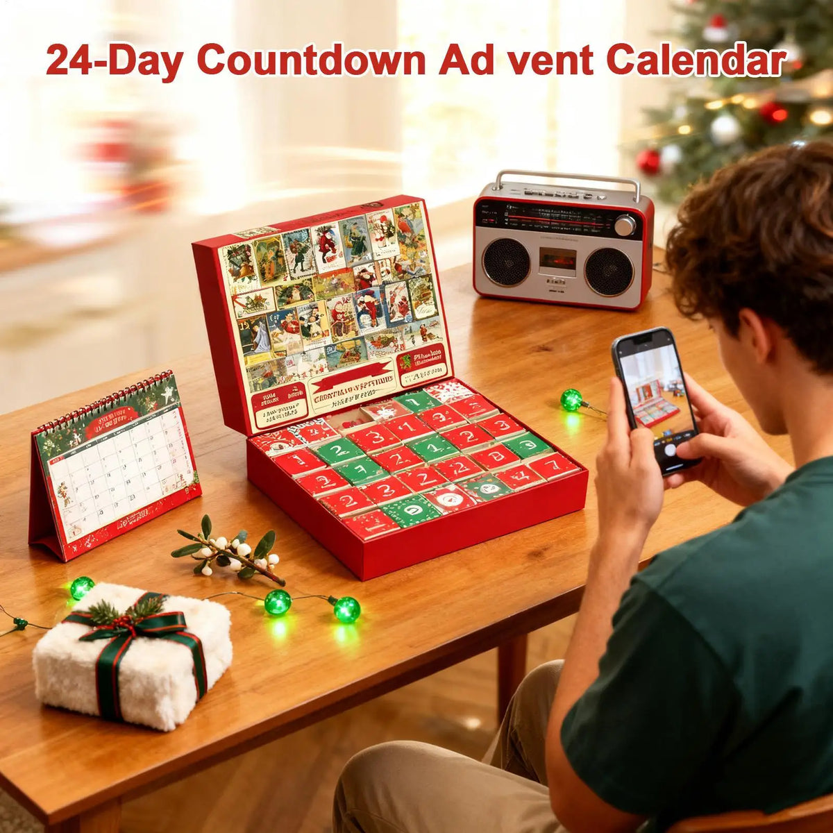 Christmas Advent Calendar 2025 – 24-Day Jigsaw Puzzle Countdown Advent Puzzle Calendar Qme