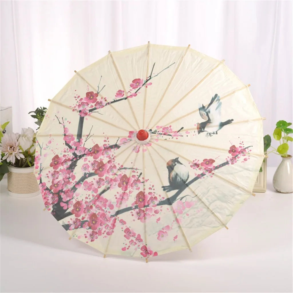 Chinese Silk Oil Paper Umbrella – Classical Dance & Home Decor Decorative Umbrella Qme As shown