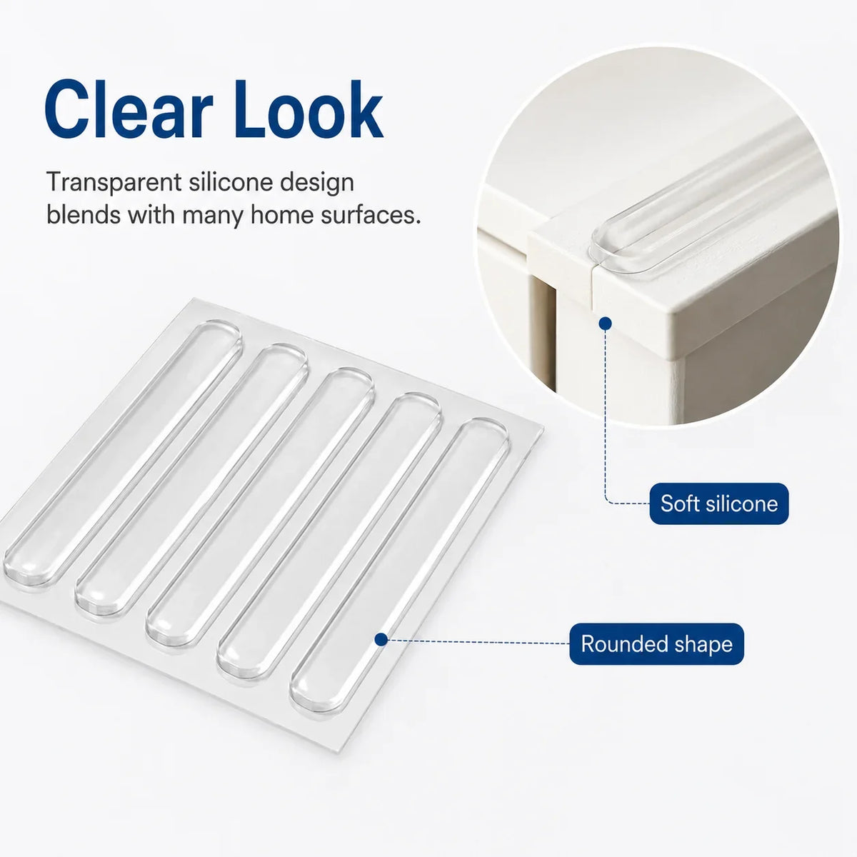 Transparent Silicone Bumper Pads – Self-Adhesive Door Stopper Silicone Bumper Pads Qme