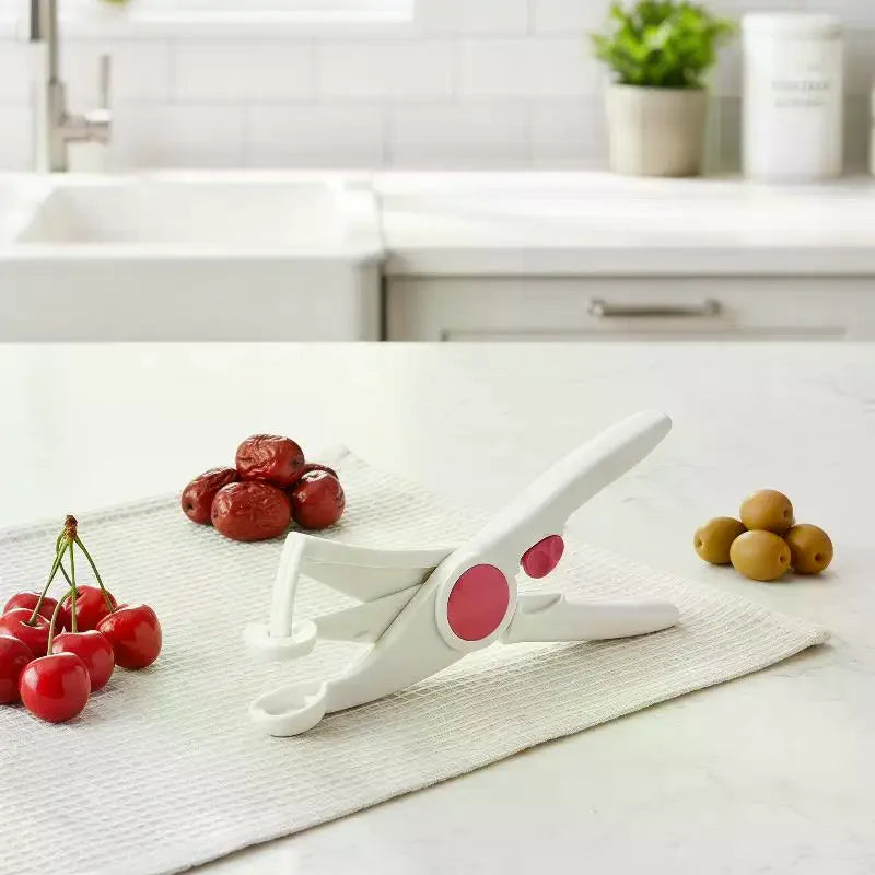 Cherry Pitter Tool – BPA-Free, Non-Slip Handle, One-Press Pit Cherry Pitter Tool Qme