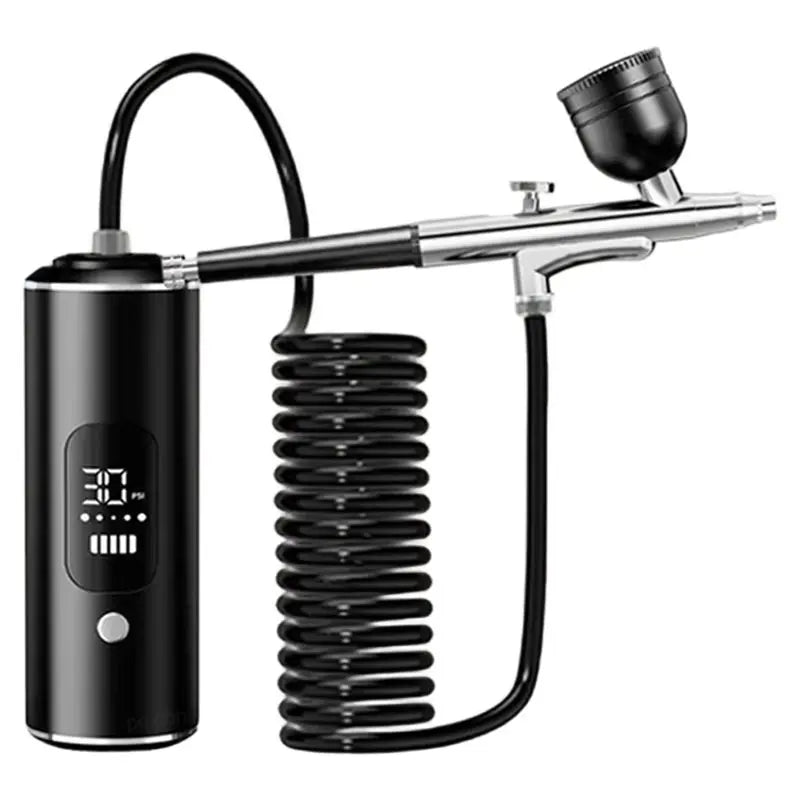 Mini Rechargeable Airbrush Compressor for Art, Craft & Cake Airbrush Compressor Kit Qme Orange
