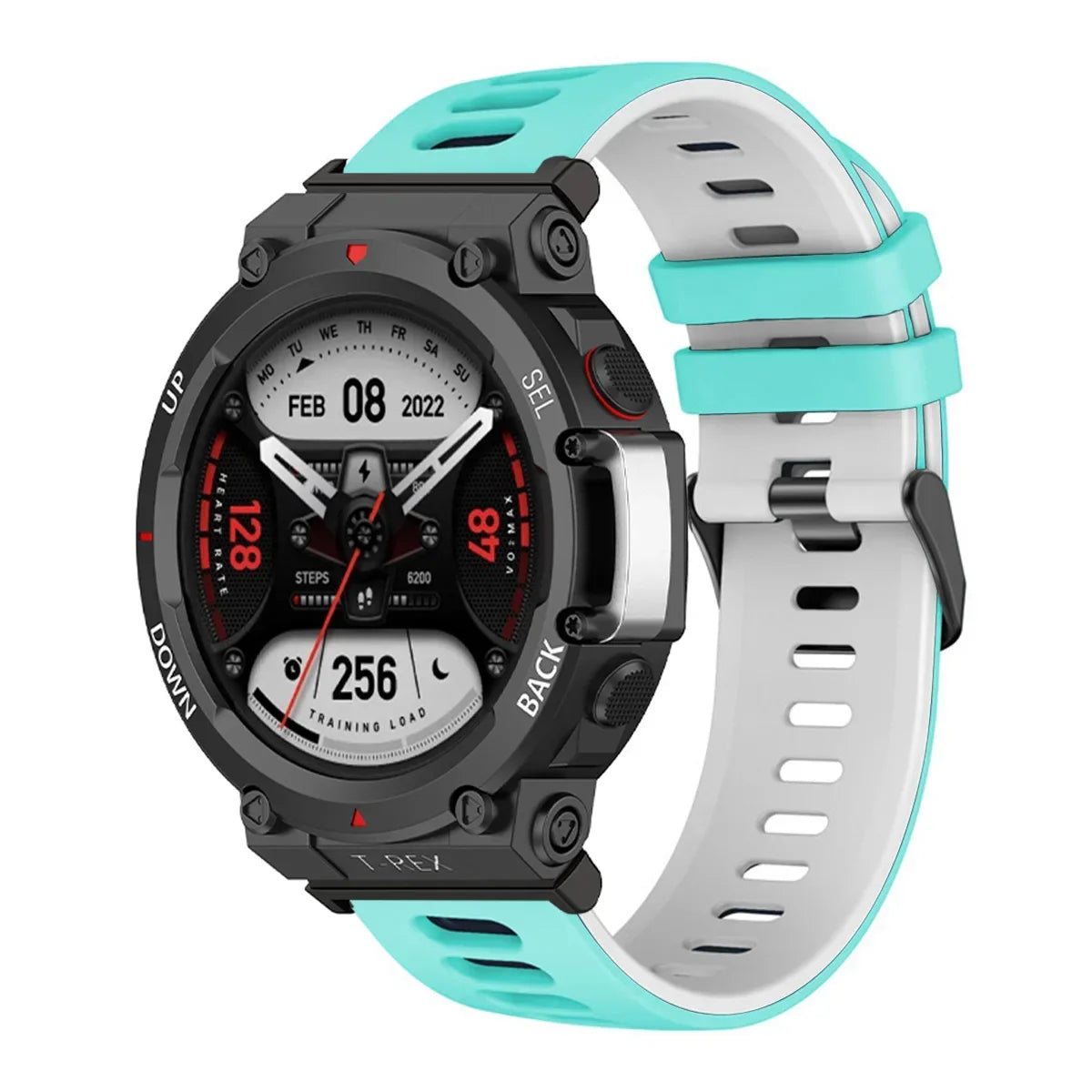 Silicone Sport Watch Band for Amazfit T-Rex 3/2/Pro – 17 Colors Silicone Watch Band Qme TealW Amazfit T-Rex 3
