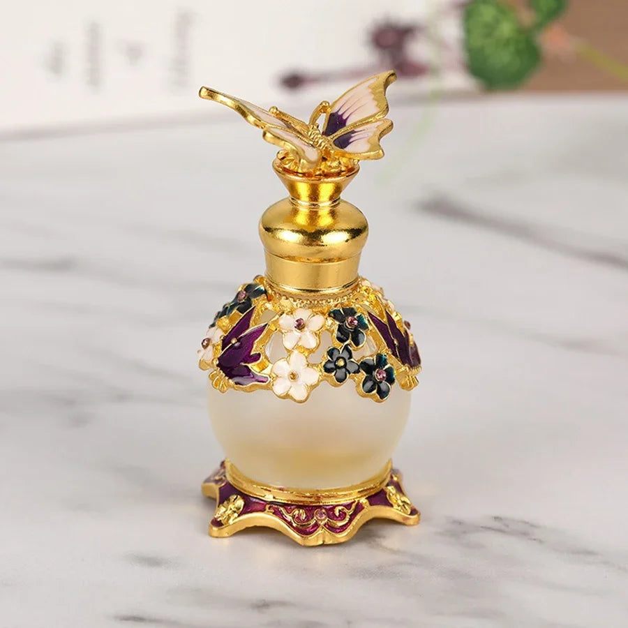 Spherical Glass Perfume Bottle 15ml Refillable – 5 Colors Perfume Travel Bottle Qme
