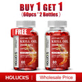 Antarctic Krill Oil 2000mg Softgels – Omega-3 DHA EPA Astaxanthin Omega-3 Supplement Qst 2 Bottles-60pcs