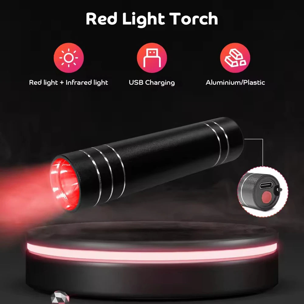 Red & Infrared Light Therapy Torch 660nm 850nm | Vilnason Light Therapy Device Qst